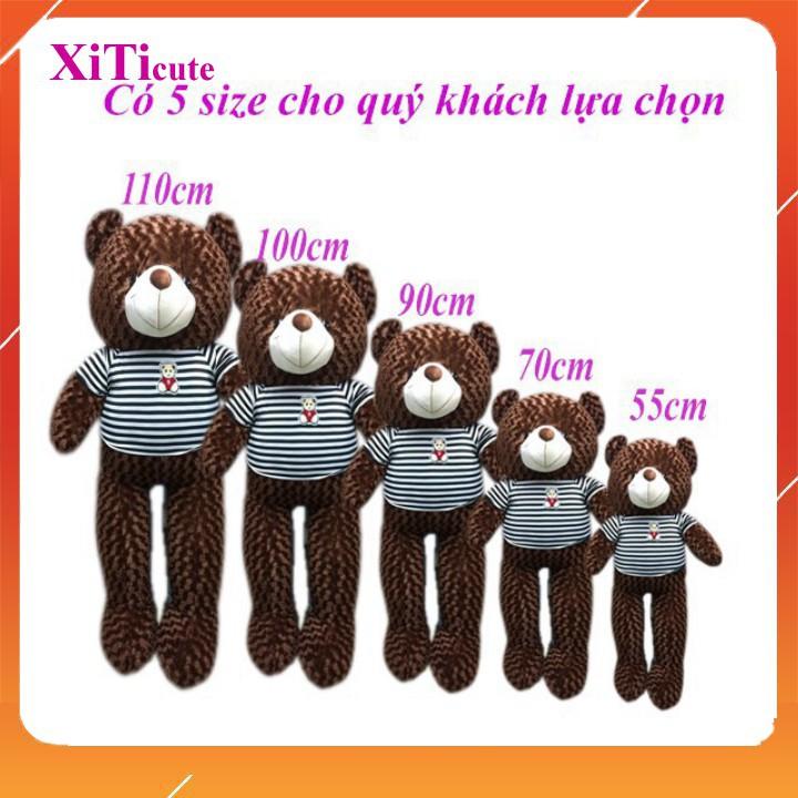 Thú nhồi bông gấu Teddy SIÊU TO khổng lồ dùng để làm quà tặng người thương, gối ôm hoặc vật trang trí trong nhà