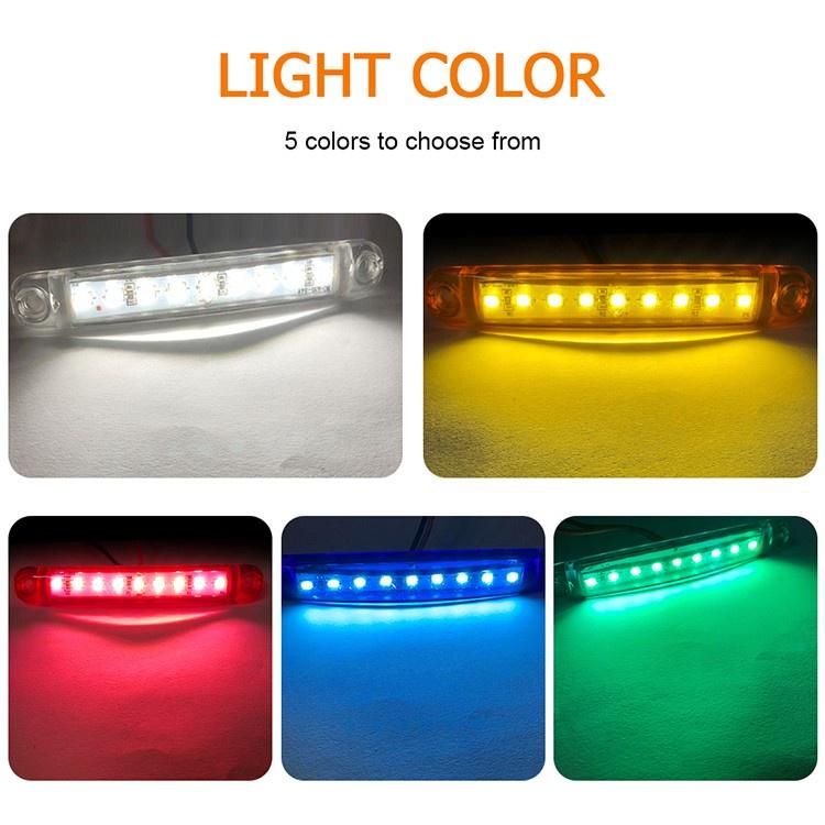 1 Đèn LED 24V 9 Bóng Gắn Bên Hông Xe Hơi Xe Tải Chuyên Dụng