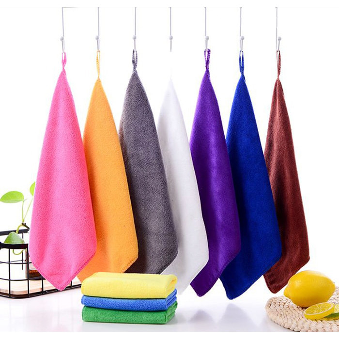 Combo 10 khăn lau đa năng, lau kính, lau xe ô tô 30x30 cm Microfiber ( Màu Ngẫu Nhiên)