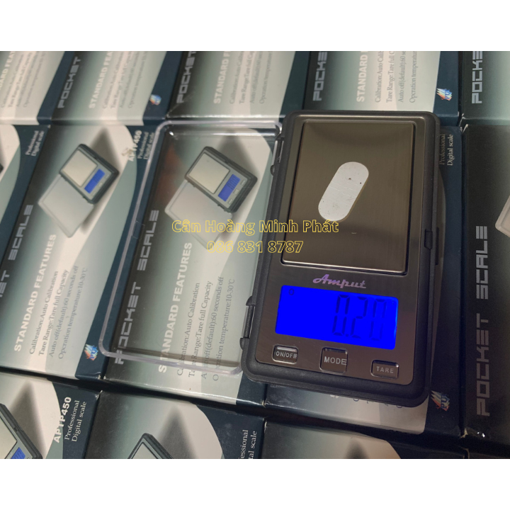 Cân Điện Tử Mini Bỏ Túi Pocket Scale 100g-200g/0.01g AMPUT (cân điện tử cân vàng-cân kỹ thuật) [ CÂN HOÀNG MINH PHÁT