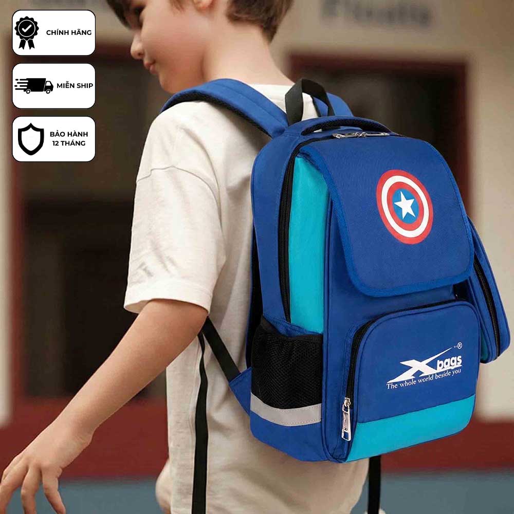 Balo học sinh nam cấp 1 Xbags Power Xb 3017, balo phong cách cho bé trai
