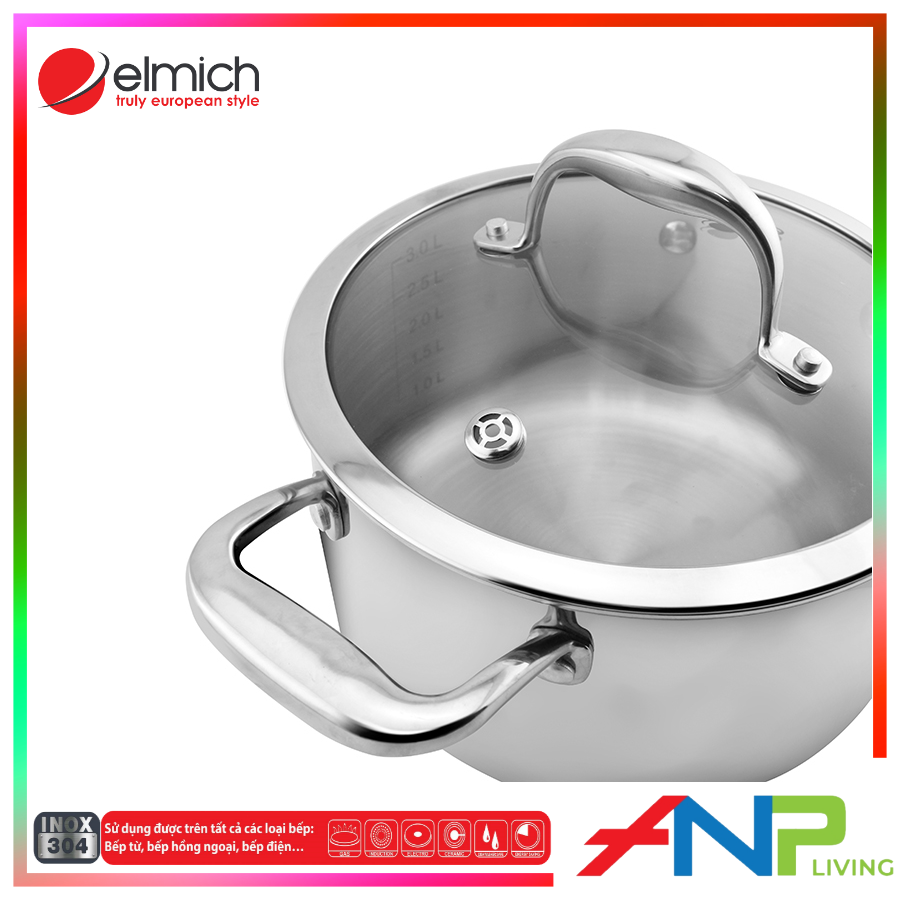 NỒI INOX 3 LỚP CAO CẤP ĐÁY LIỀN TRI-MAX XS 28cm