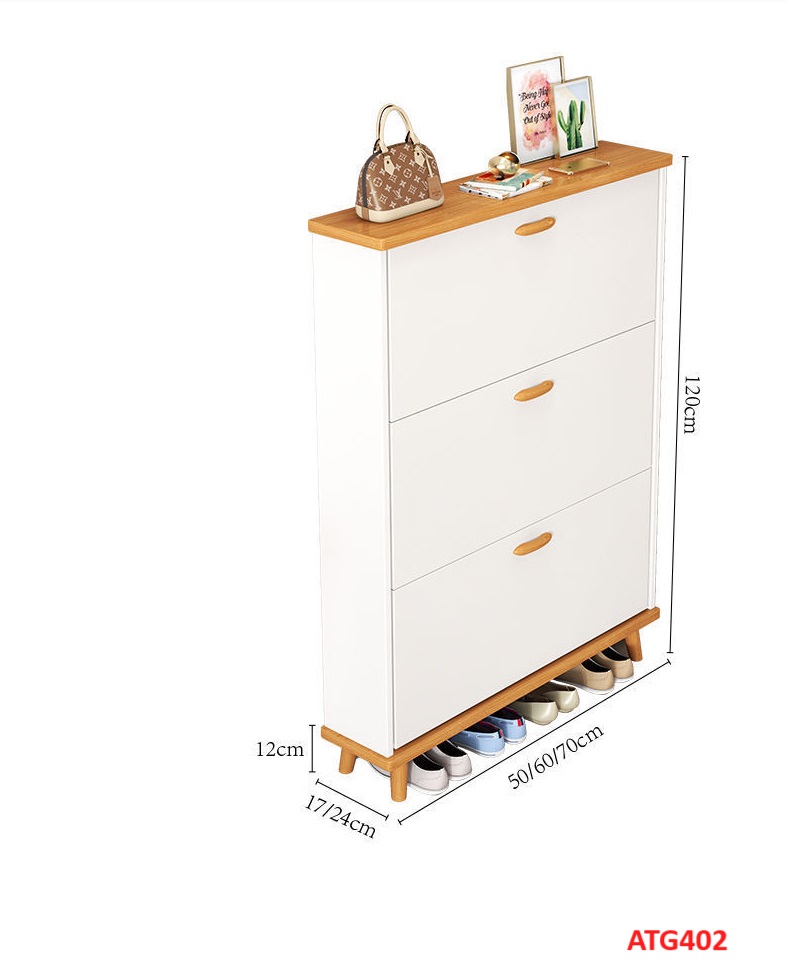 Tủ Giày Hiện Đại Nhiều Ngăn Để Giày, Tiết Kiệm Diện Tích ATG402 - Nội thất lắp ráp Viendong Adv