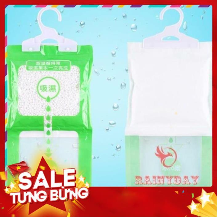 Túi hút ẩm gói hạt hút ẩm tủ quần áo, trong phòng kín chống mốc có móc treo đa năng .