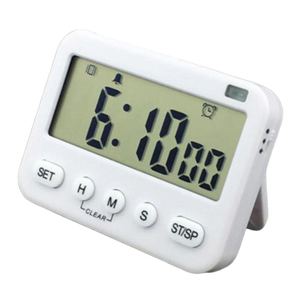 2pcs LED Digital Alarm Clock Desk Table Timer Vibration Switch Timer