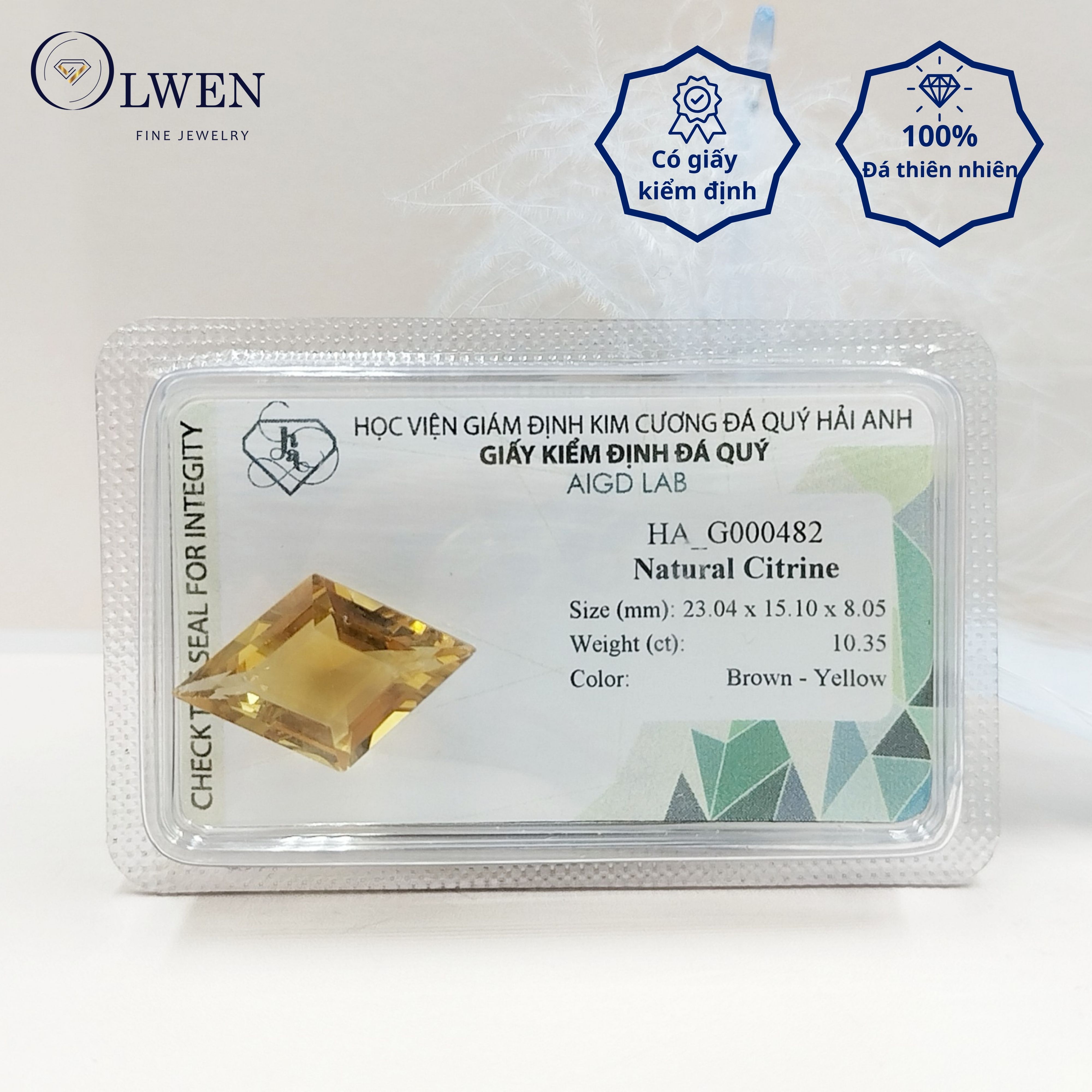Viên đá thạch anh vàng thiên nhiên_HA-G000482