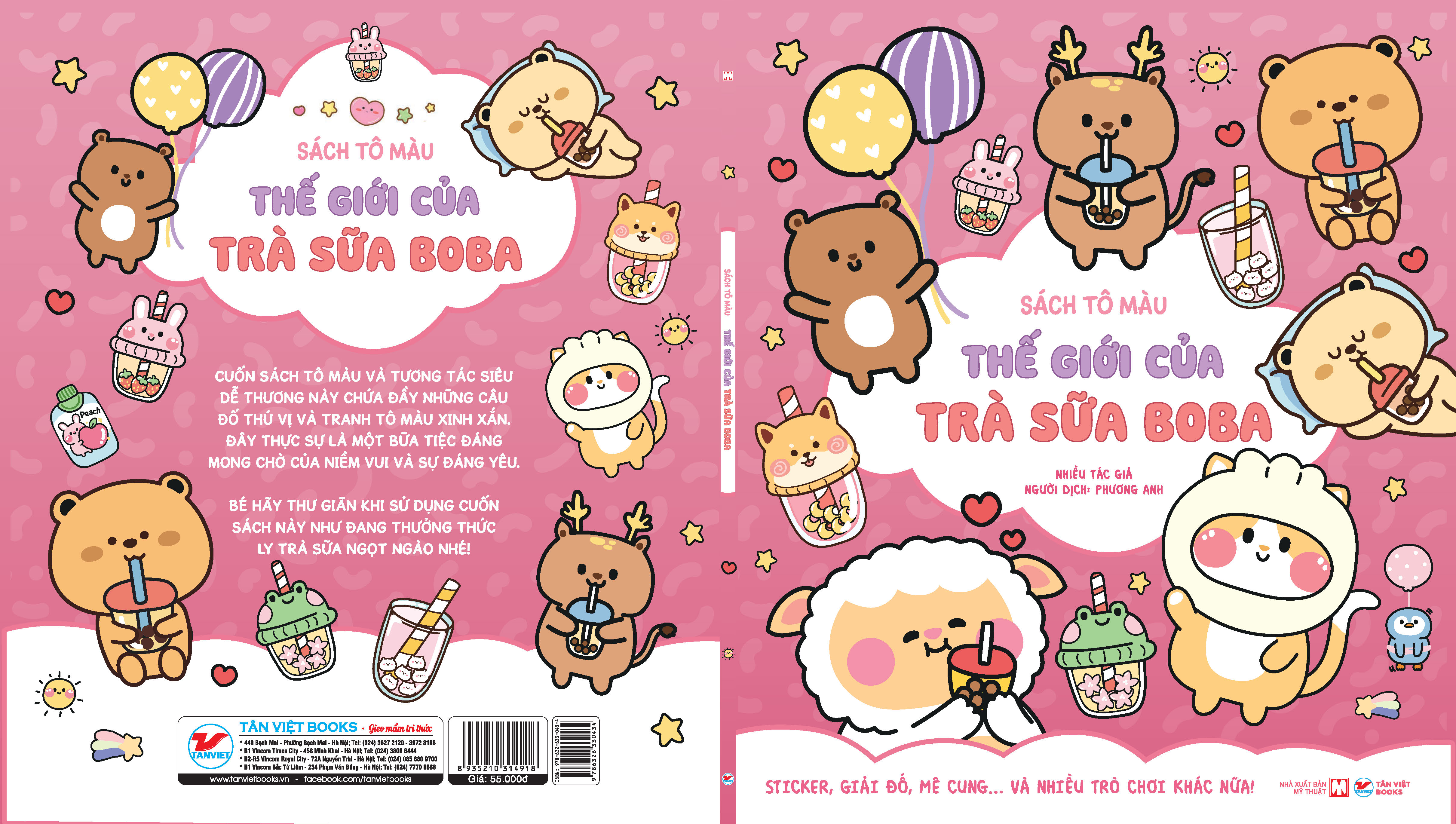 Bộ Sách Tô Màu – Sách Tương Tác Trà Sữa BOBA (4 cuốn)
