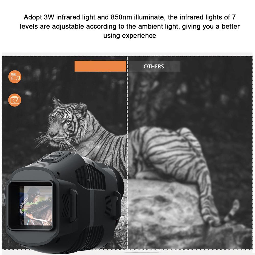 1080P Portable Monocular Infrared Night-Visions Device Day Night Use Photo Video Taking 5X Digital Zoom 300M Full Dark Viewing Distance for Outdoor Hunt Boating Journe