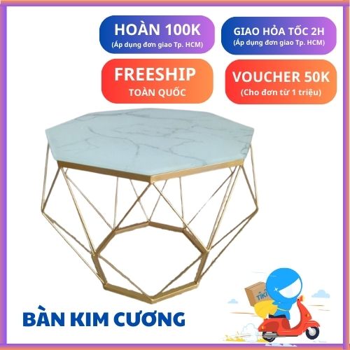 [FREESHIP] Bàn Trà, Bàn Kim Cương Hiện Đại Nachu Home Store