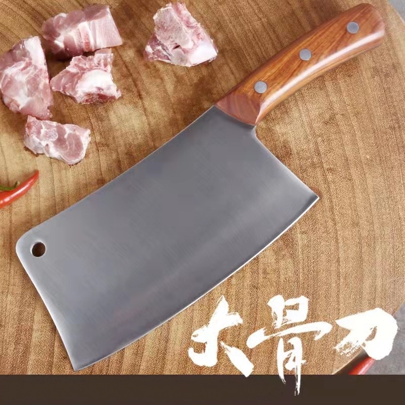 Dao Chặt Đại Cán ( Gỗ Xương Gà ) - Dao Chặt Cao Cấp Chặt Gà,Chặt Xương ( Tặng dán inox To Treo Dao )