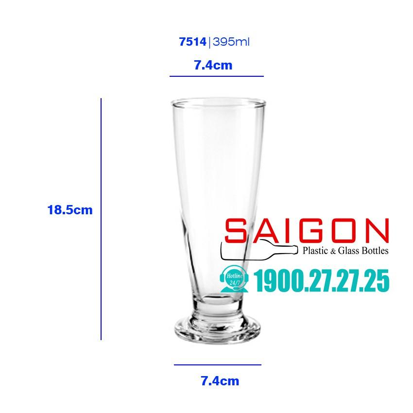 Ly Thủy Tinh Ocean Tiara Footed 395ml | B17514 , Nhập khẩu Thái Lan