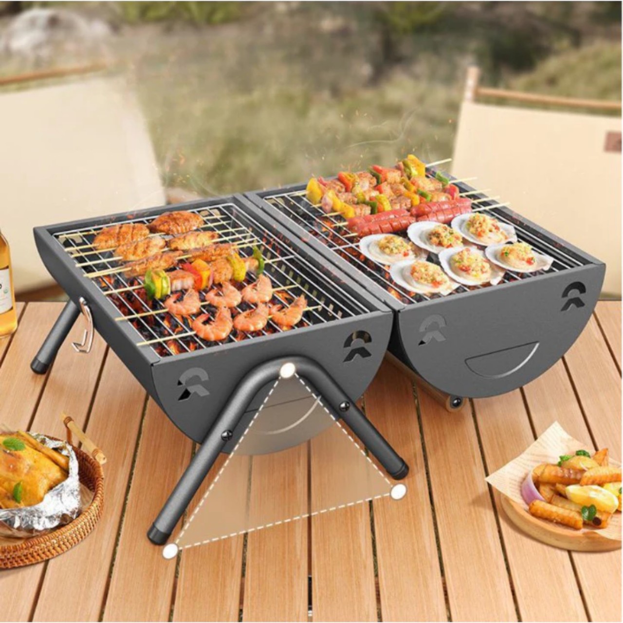 Bếp Nướng Than Hoa Không Khói, Bếp Nấu Lẩu BBQ Than Hoa Cao Cấp