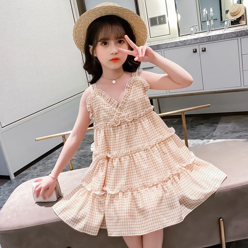 VL50 Size120-160 (20-40kg) Váy đầm cho bé gái size đại kiểu dáng công chúa Thời trang trẻ Em hàng quảng châu