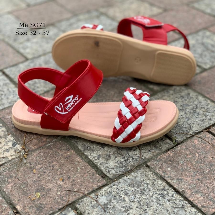 Sandal bé gái Kento dép quai hậu cao cấp quai ngang êm mềm chống trơn trượt phù hợp cho trẻ em nữ 6, 7, 8, 9, 10, 11, 12 tuổi học sinh tiểu trung học đi học đi biển năng động và cá tính NHÍM SHOP SG71