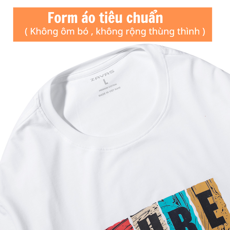 Áo thun nam ZAVAS, cổ tròn ngắn tay chất vải cotton 4 chiều cao cấp dày mịn may móc xích đẹp , áo phông tiêu chuẩn thoáng mát thấm hút mồ hôi không gây nóng nực, co giãn tốt - Z20