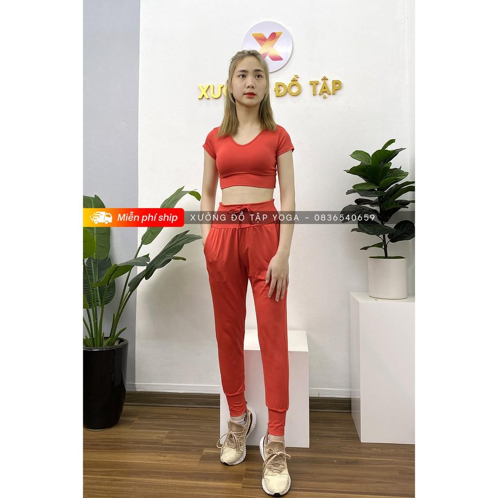 Cam kết ảnh thật 100% SET ĐỒ TẬP - Yoga, Gym, Aerobic - Set Thể Thao Nữ Jogger cộc tay