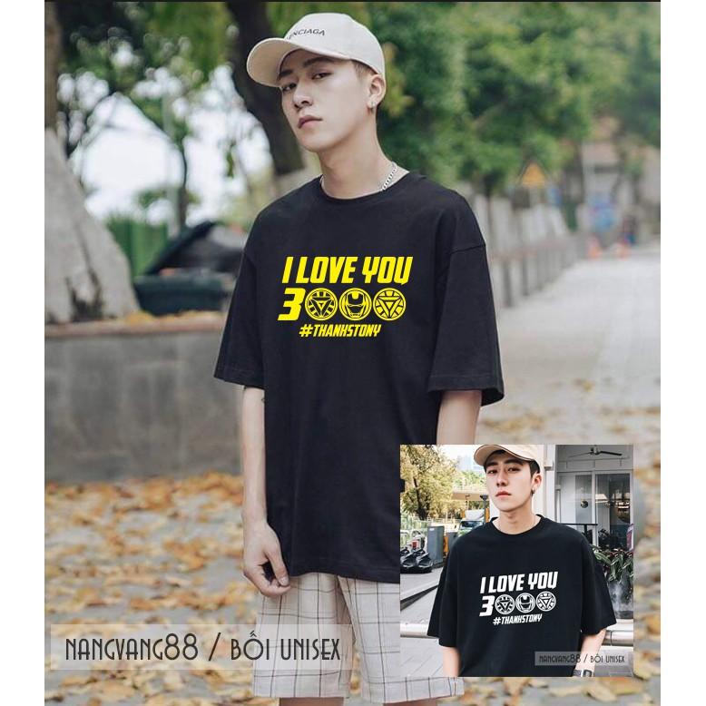 Áo Thun Tay Lỡ I LOVE YOU 3000