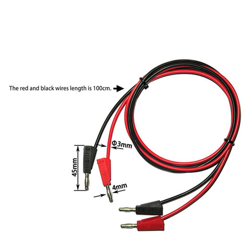 4 Pieces Banana to Banana Plug Test Lead Set, 4mm Stackable Banana Plug Wire Soft Silicone Test Cable Lead for Multimeter