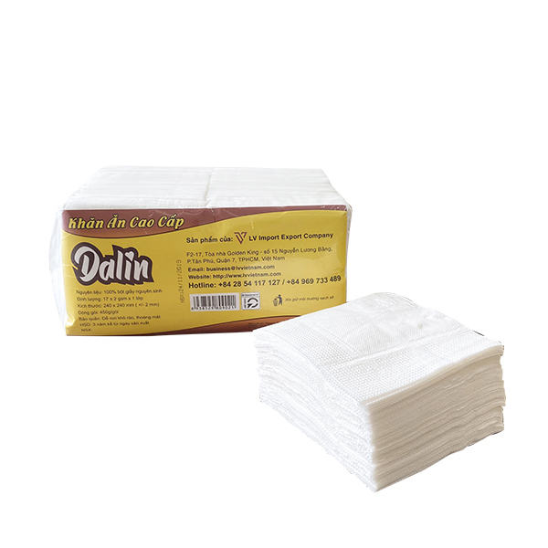 KHĂN GIẤY ĂN NAPKIN 500 TỜ VUÔNG SIÊU TIẾT KIỆM CHO NHÀ HÀNG, GIA ĐÌNH