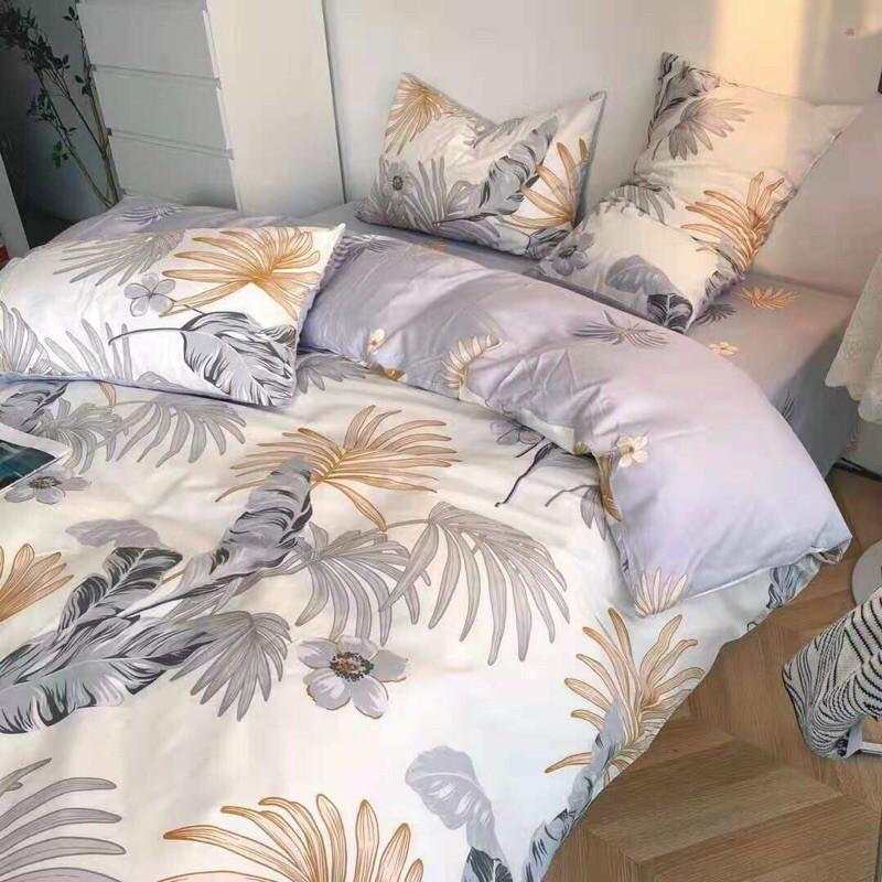 Bộ chăn ga gối cotton living mẫu mới 4 món