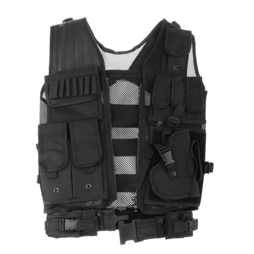 2xTactical Molle Vest Adjustable Military Combat Assault Training Vest