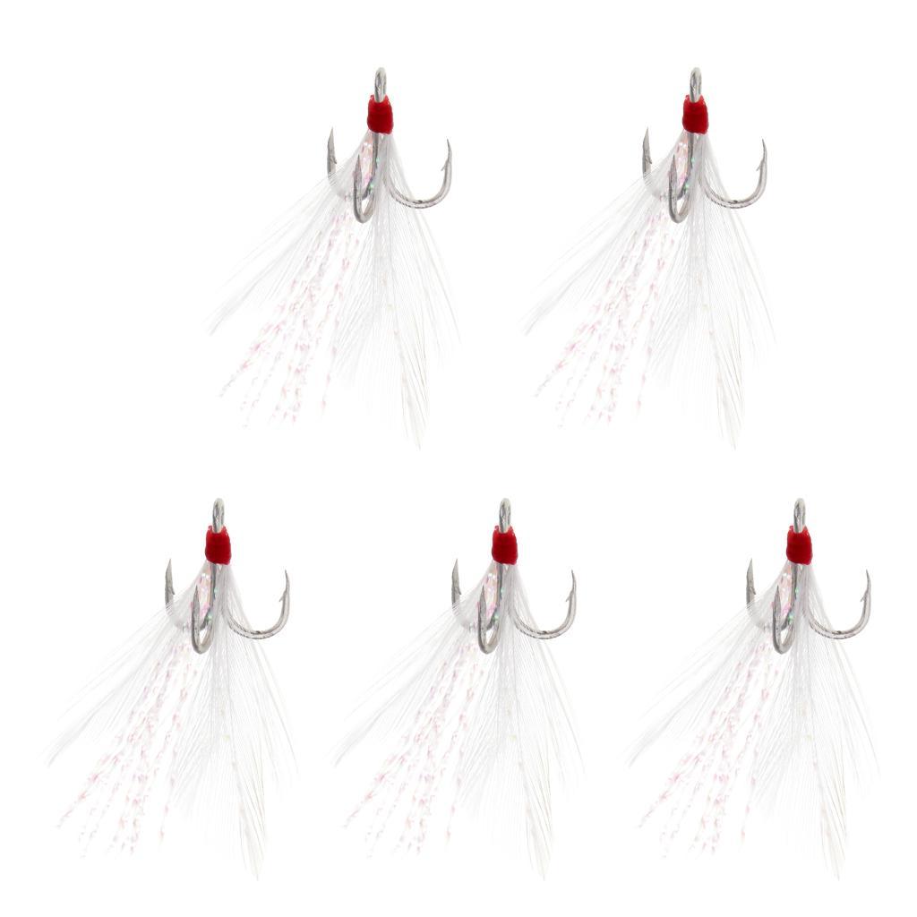Saltwater Fishing Lure Bait Fishing Sequins Lures Rig Hook Tackle w/Feathers