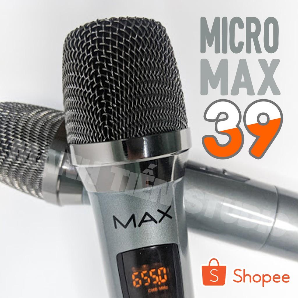 Đầu thu micro đa năng max 39 karaoke không dây hàng chuẩn bảo hành 12 tháng