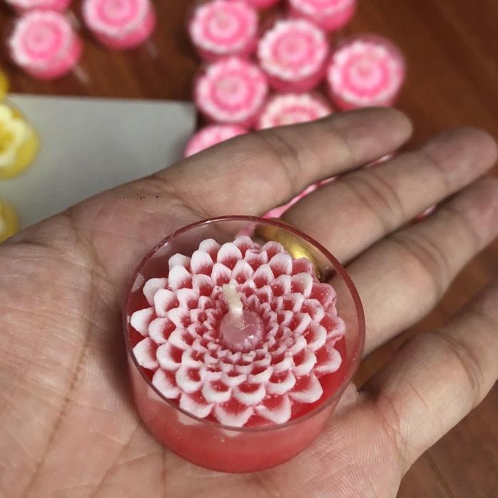 Hộp 10 nến tealight - tealight hoa hồng nhiều màu – đèn cầy trang trí cao cấp candle shop
