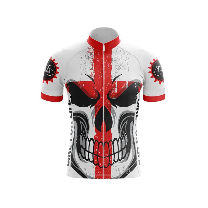 Nam Mùa Hè Đầu Lâu Đi Xe Đạp Jersey MTB Xe Đạp Áo Sơ Mi Xuống Dốc Chu Kỳ Đội Đường Quần Áo Núi Xe Đạp Đồng Nhất Nhanh khô Ropa Ciclismo Color: A10 Size: XS