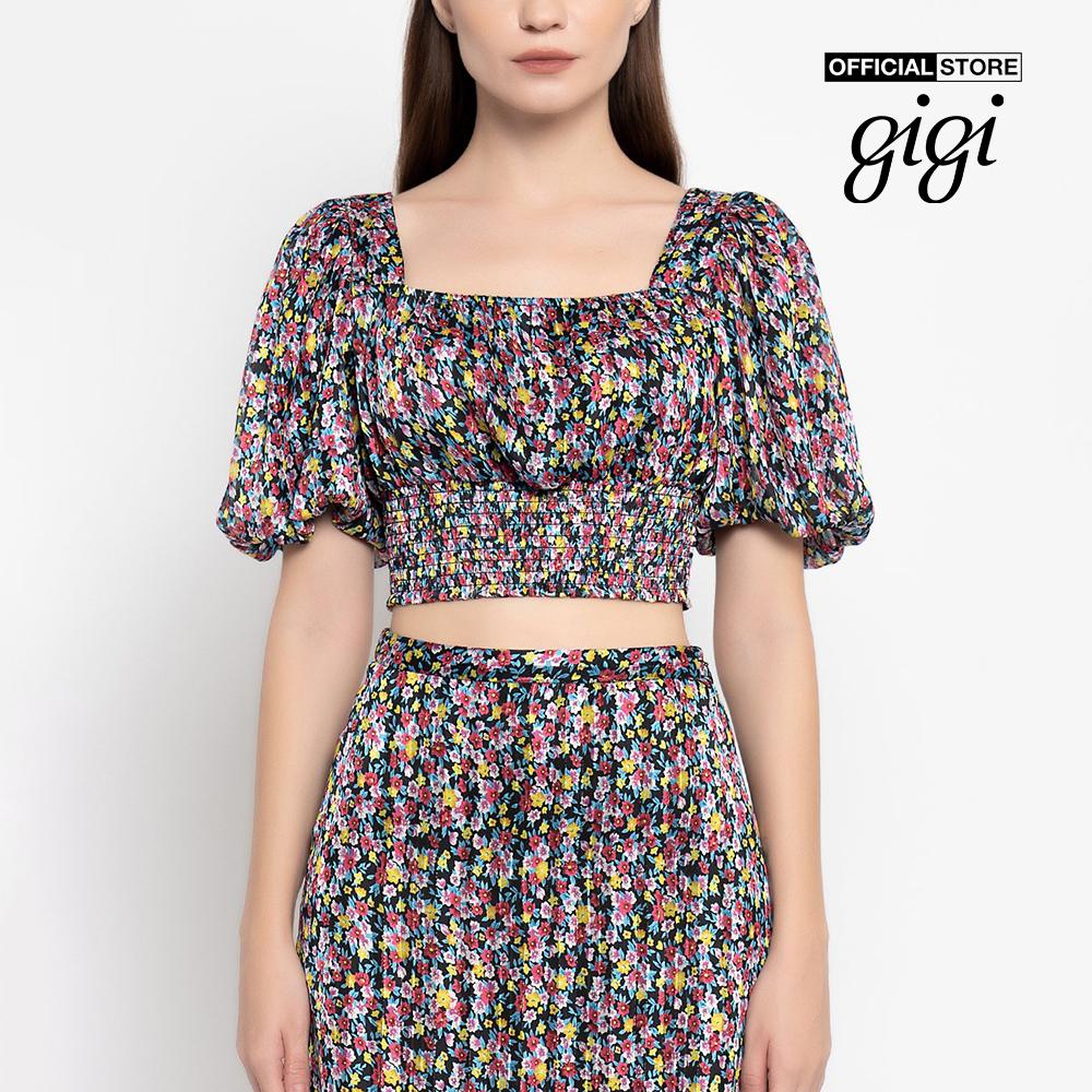GIGI - Áo croptop nữ cổ vuông tay phồng thời trang G1110T212251