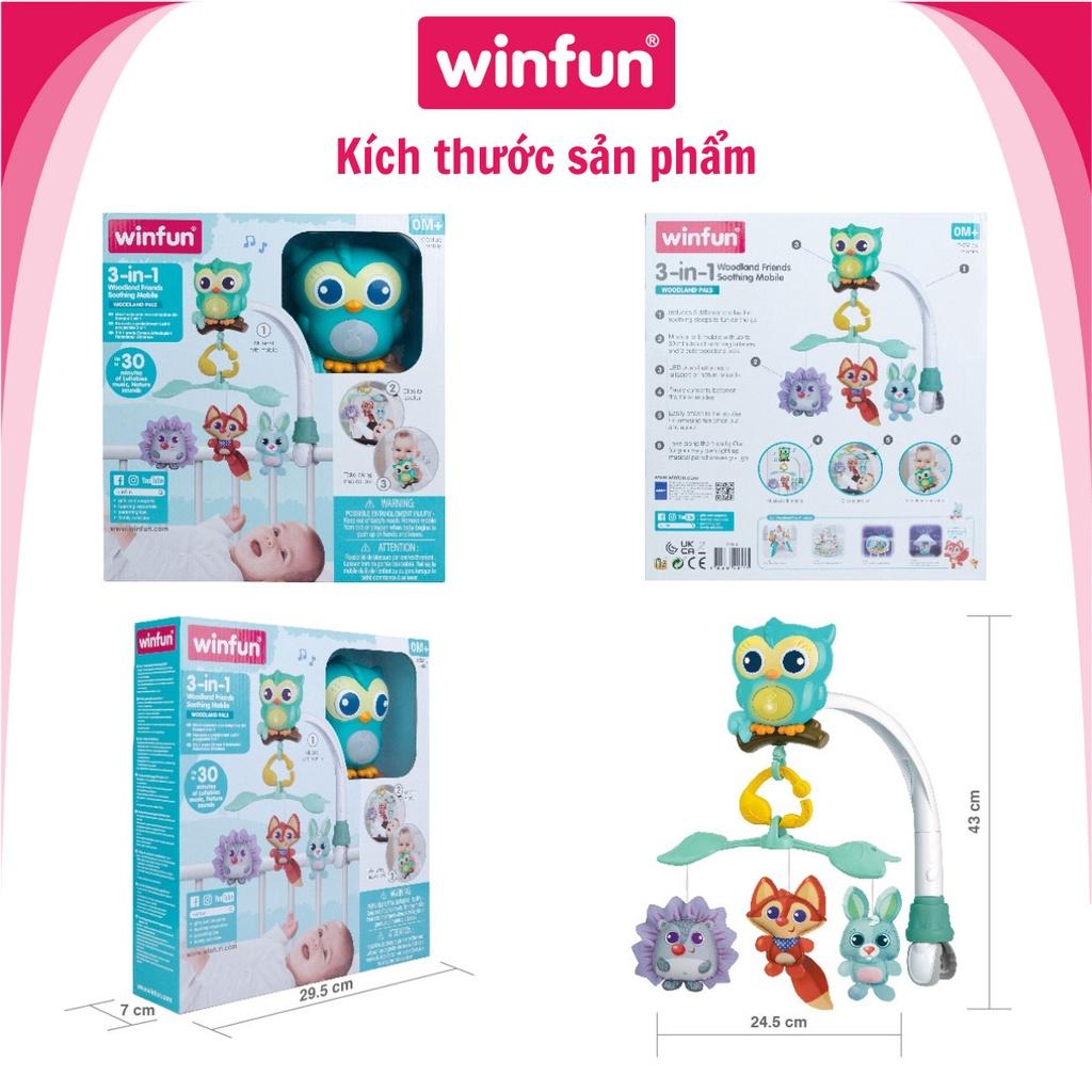 Đồ chơi treo nôi 3 trong 1 hình cú mèo Winfun 720010-NL chất liệu nhựa an toàn cao cấp