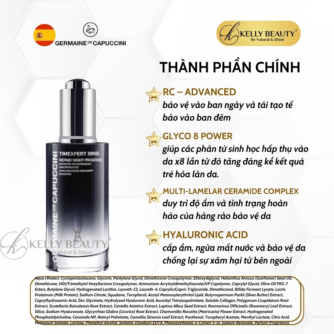 Tinh Chất Chống Lão Hóa Germaine Timexpert SRNS Repair Night Progress Serum | Kelly Beauty