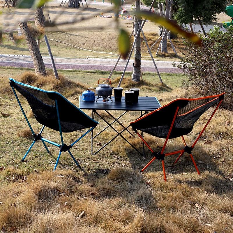 Bàn ghế nhôm gấp gọn dã ngoại camping siêu tiện lợi, bàn ghế picnic tiện dụng, dụng cụ cắm trại