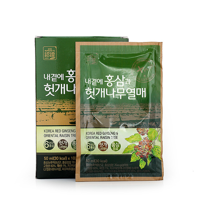 Hộp 30 Túi tinh chất Hồng sâm (Nhân sâm đỏ) Daedong Korea &amp; Quả Hovenia Dulcis (30 x 50ml)