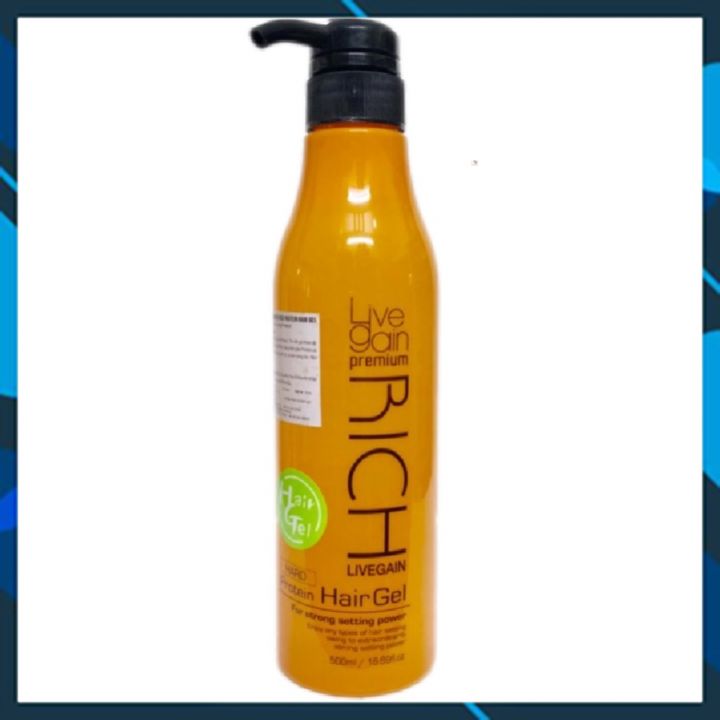 Gel Cứng Livegain Premium Rich Protein Hair Gel (Hard) 500ml Hàn Quốc