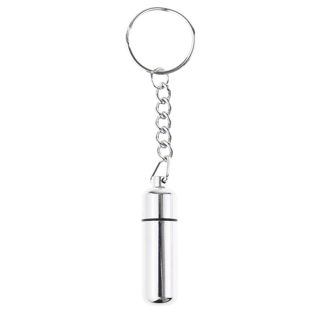 Cigar Punch Keychain – Stainless Steel Silver - Pocket Cigar Punch Tool Double Blades - Key Ring Holder for Men - 4.4cm