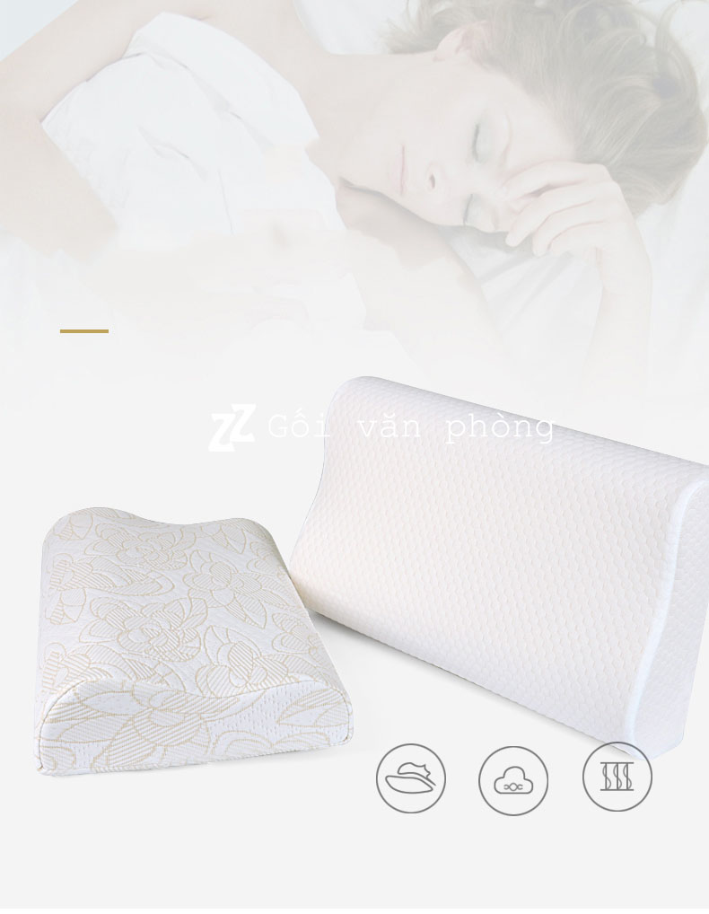 Gối cao su non trắng vỏ sợi tre ZURI PILLOW GDH-06