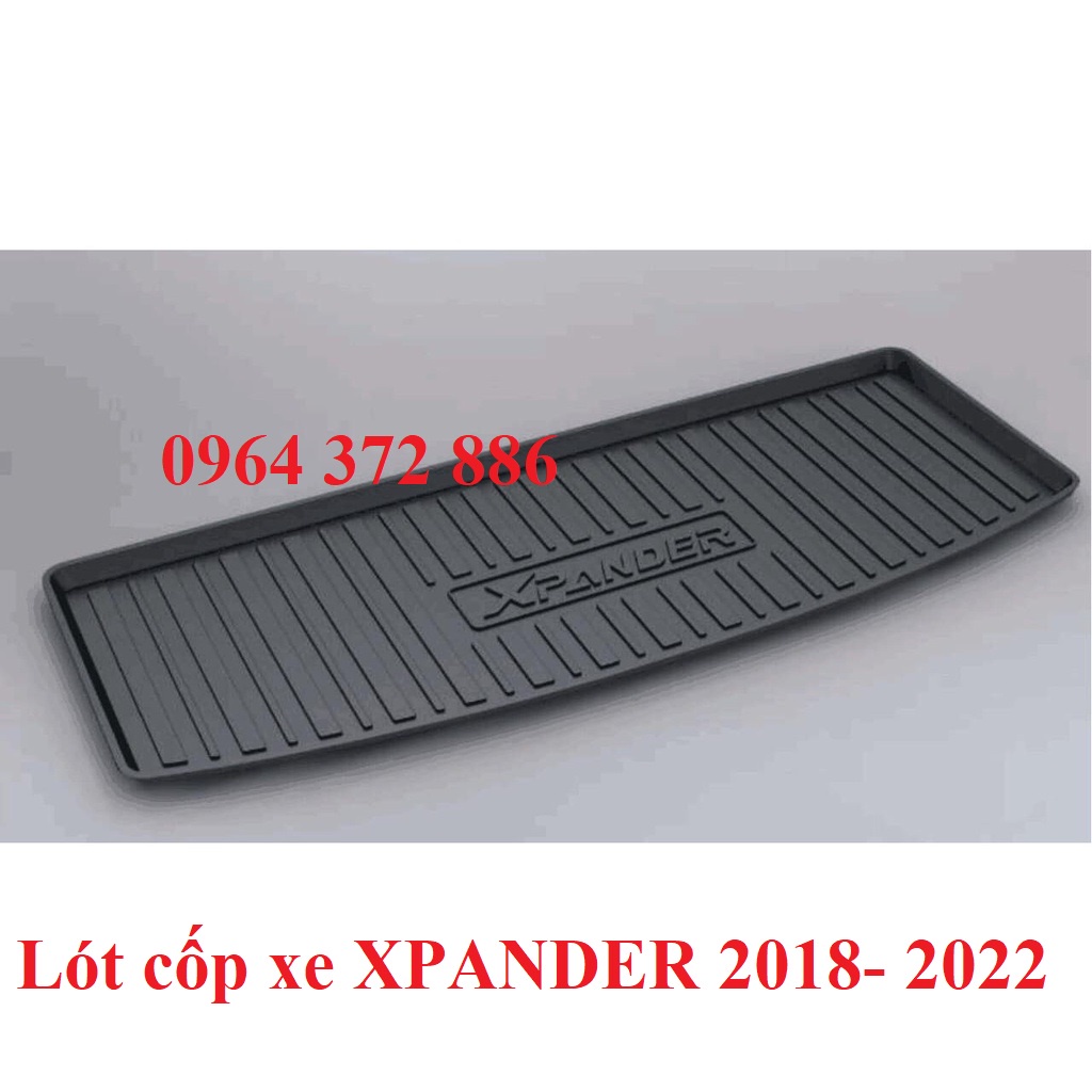 Lót cốp xe Mitsubishi Xpander 2018 - 2020, 2021, 2022, 2023 Hàng nhựa dẻo TPO cao cấp- VÂN SỌC