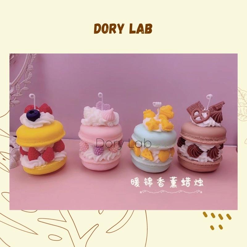 Nến Thơm Tạo Hình Bánh Macaron Tinh Dầu Thiên Nhiên - Dory Lab