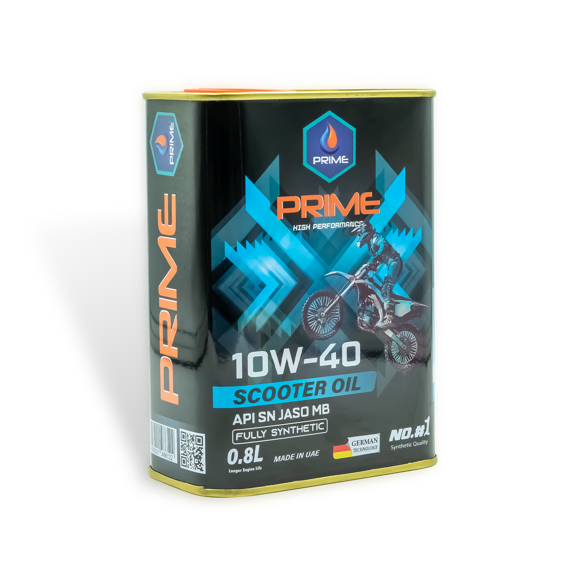 Dầu Nhớt Xe Tay Ga PRIME 800ml Tổng Hợp Toàn Phần SAE 10W40, API SN, JASO MB, Nhập Khẩu Chính Hãng Cho AB 125, Lead, Click