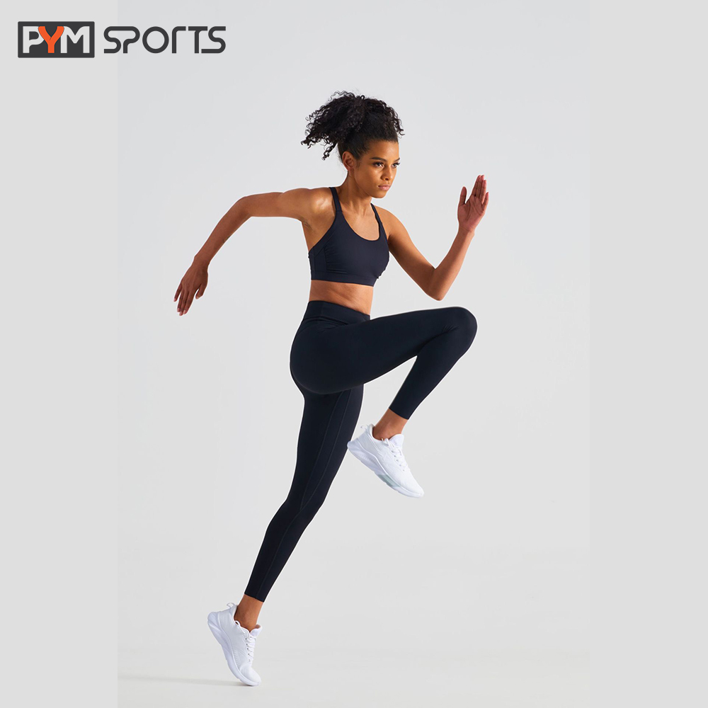 Áo bra tập gym - yoga PYMSPORT - PYMBR036 cao cấp, dây chéo lưng, đệm mút chống sốc nâng ngực kĩ