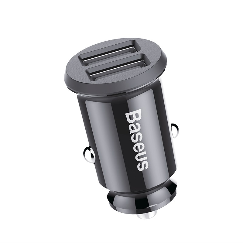 [2 cổng USB] Đầu sạc trên ô-tô Baseus Grain Car Charger C8-K _ hàng chính hãng