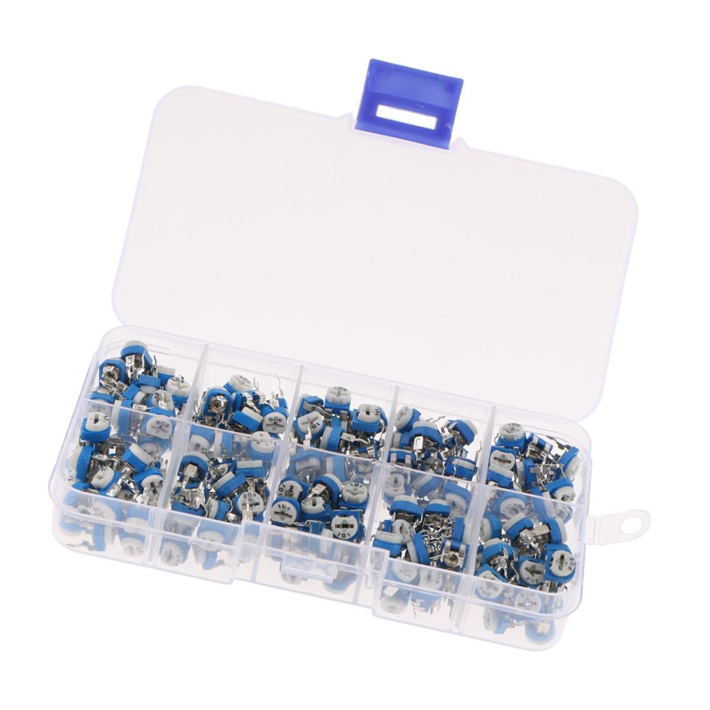 Phép Màu Sáng 200 Miếng 10 Giá Trị Chiết Áp Trimpot Biến Trở Assortment Bộ
