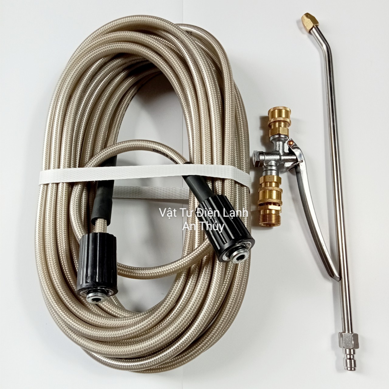 Combo 15 mét dây + béc xịt cần chếch dài - Dây xịt vệ sinh máy lạnh điều hòa kèm béc - Dây xịt vệ sinh máy giặt