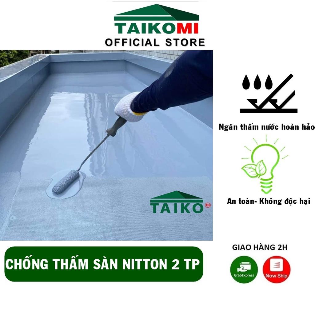 Keo Chống Thấm 2 Thành Phần Nitton Taikomi 18L - Ngăn thấm nước cho bề mặt bê tông, xi măng cát