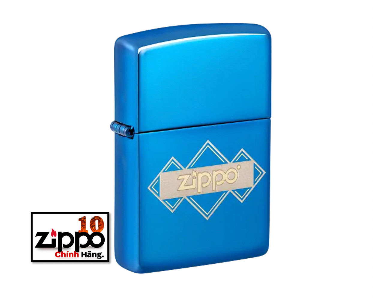 Bật lửa Zippo 48706 Logo Squares Triangles - Chính hãng 100%