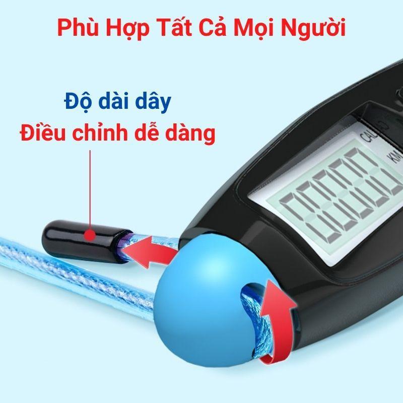 Dây nhảy giảm cân lõi cáp, dây nhảy thể dục giảm cân lõi thép cao cấp có bộ đếm vòng và CALO