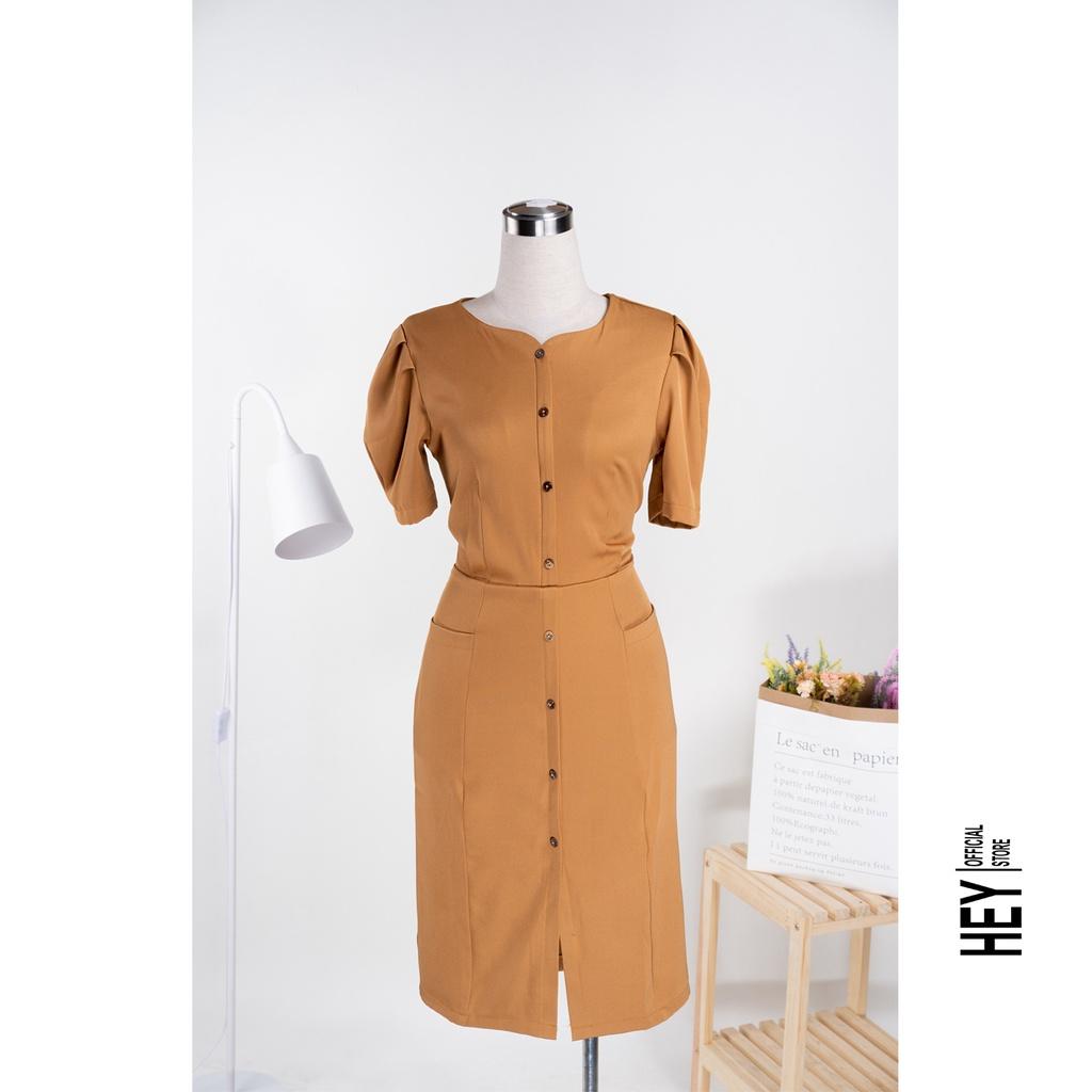 Váy Cổ Tròn Body , Đầm Công Sở Ôm Dáng Hàn Quốc Sang Trọng Đủ SIZE- Mã V41 - HEYOFFICAL