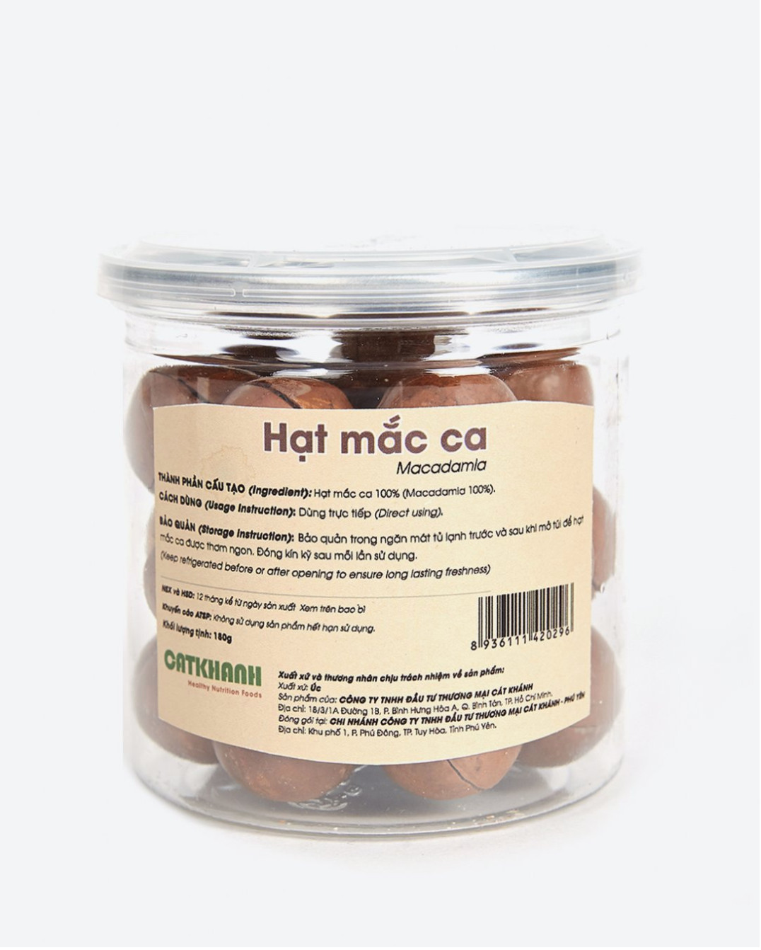 Hạt macca hủ 180gr Cát Khánh