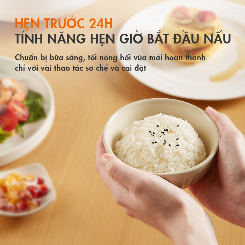 Nồi cơm điện tử Gaabor GR-S30 lòng nồi 1.2L hẹn trước 24h 10 chế độ nấu - Hàng chính hãng